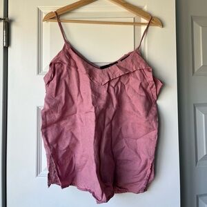 Harve Benard pink linen tank top S